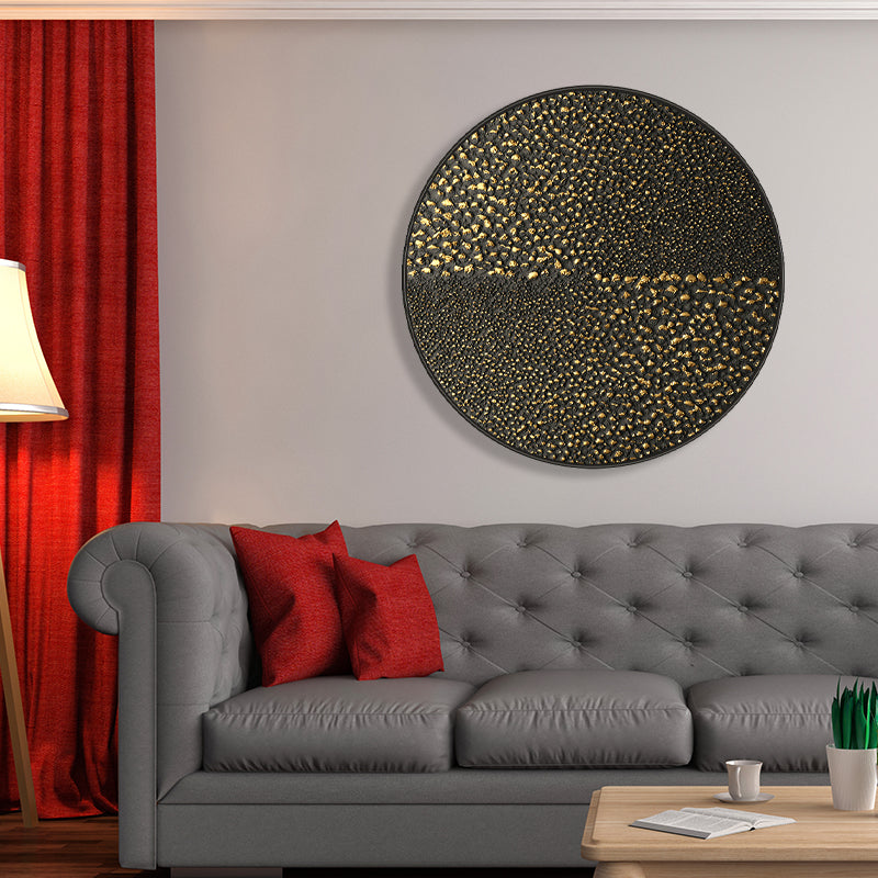 Minimalism Wall Art Print Light Color Round Abstract Pattern Painting, Multiple Sizes